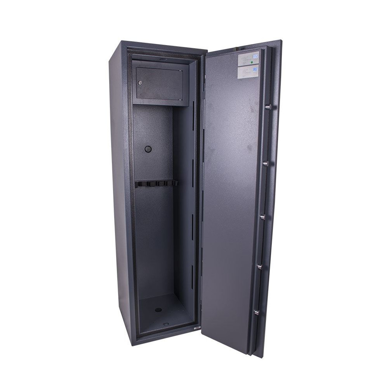 Burton Safes Warden LFS Gun Safe 6 Rifles with Key Entry and Locking Top Box