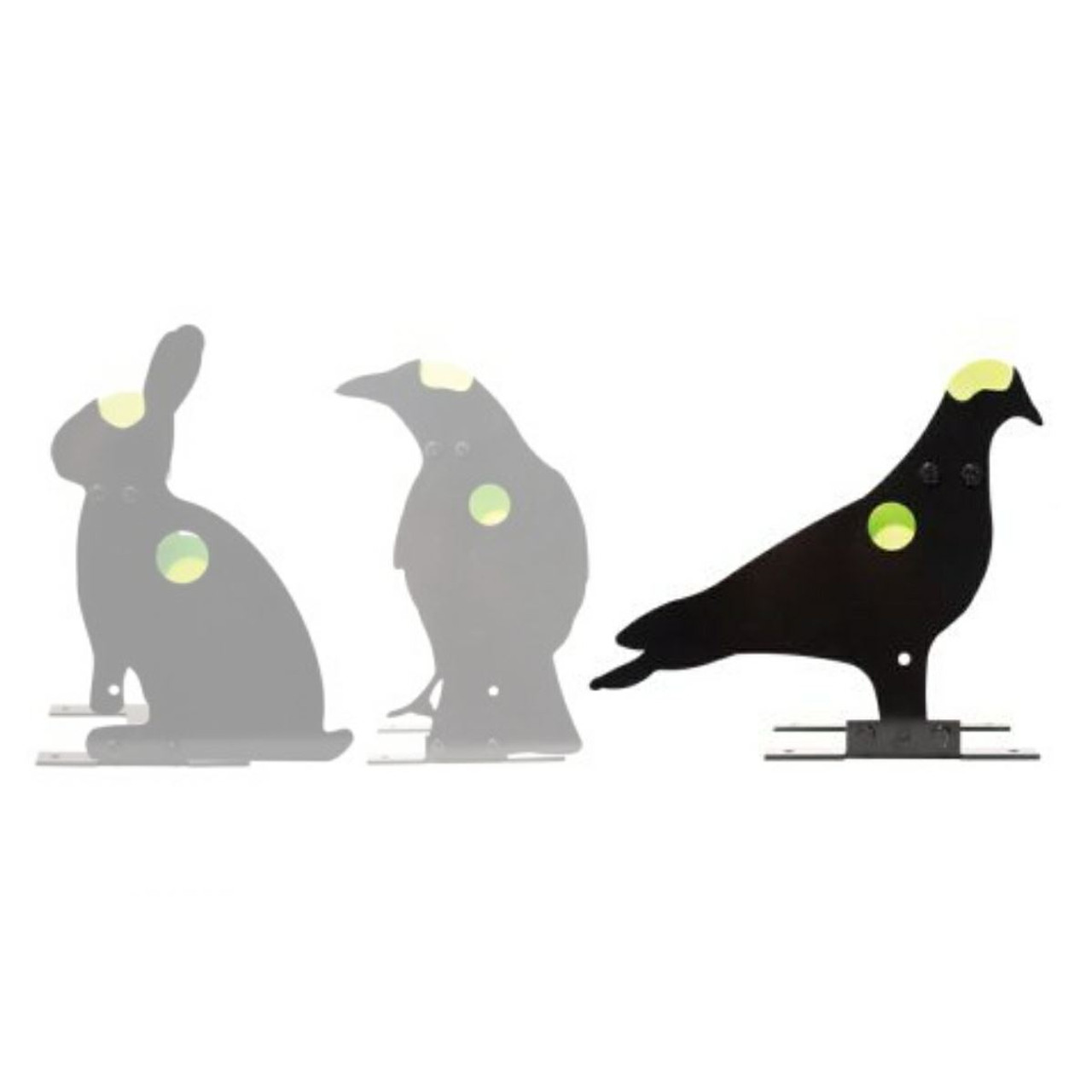 Gr8fun Kill Zone Targets Pigeon Dove Metal Silhouette with resetting paddles