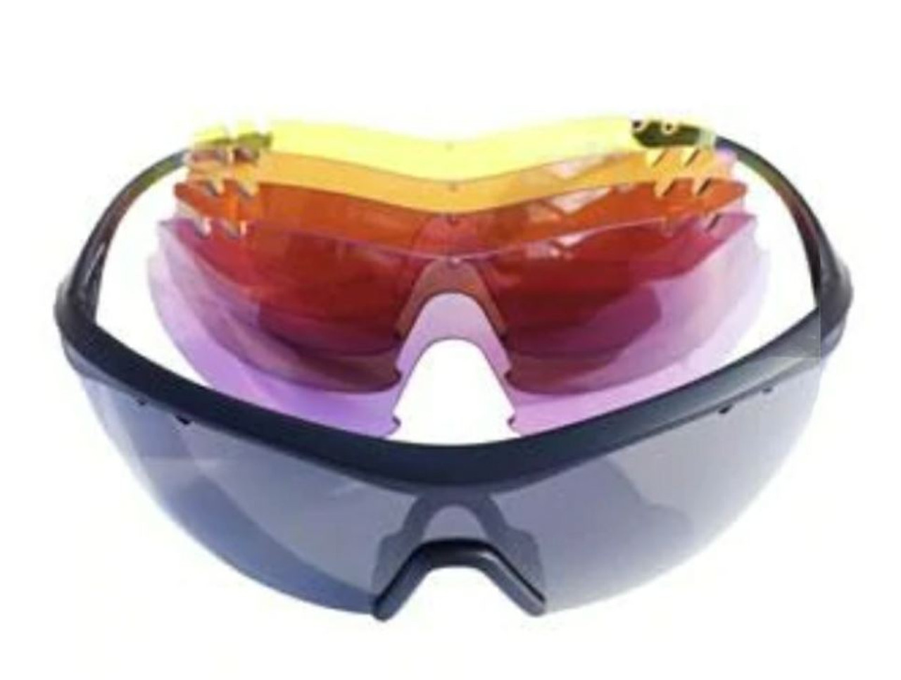 Napier SR Ricochet Sports Shooting Safety Glasses with 5 coloured lenses
