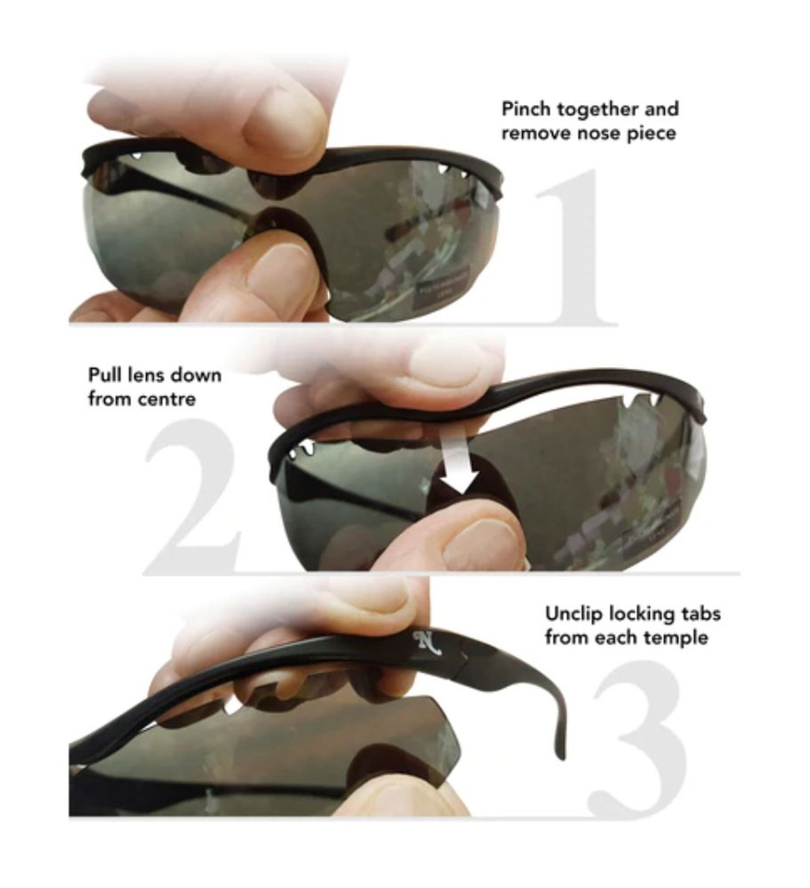 Napier SR Ricochet Sports Shooting Safety Glasses with 5 coloured lenses