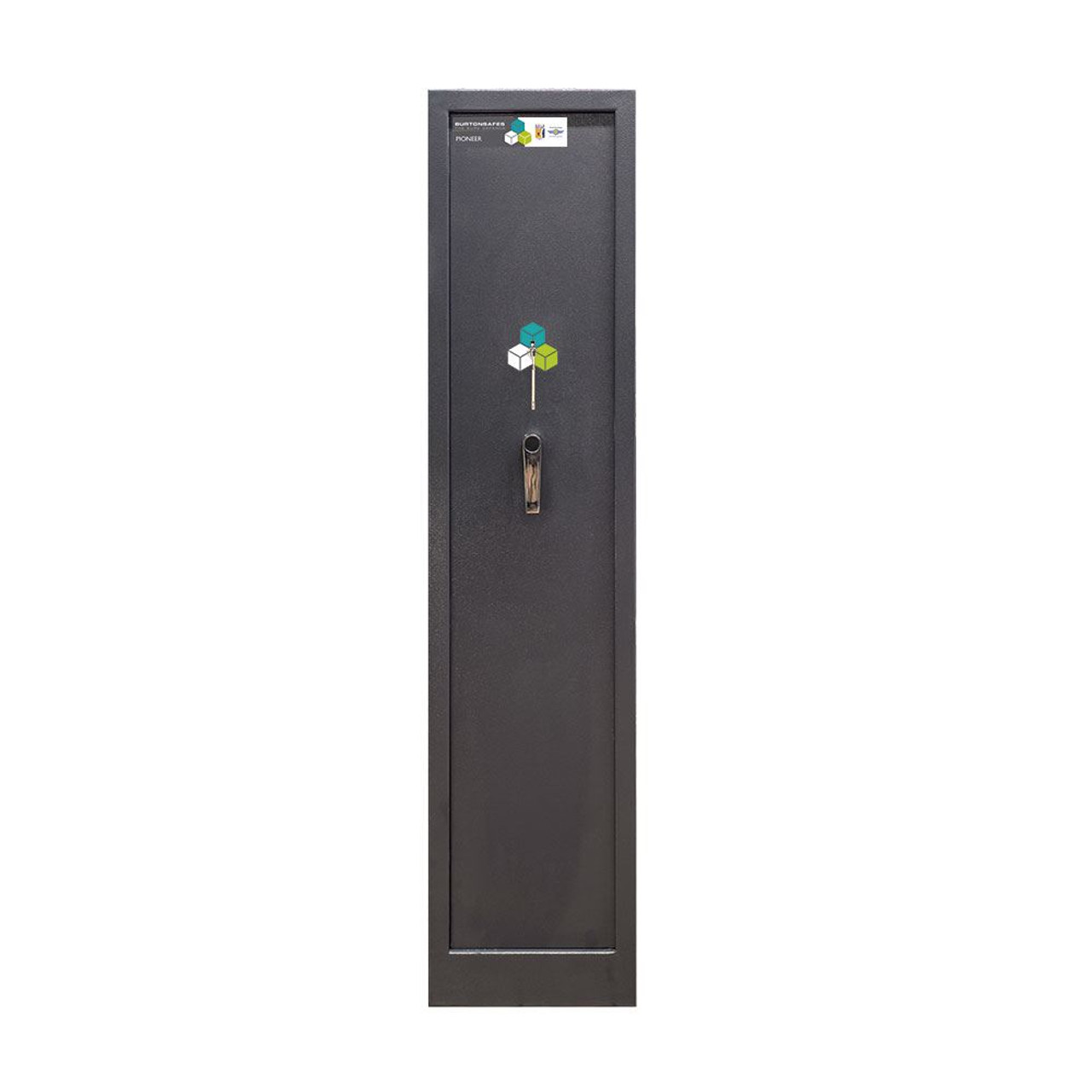 Burton Safes Pioneer 5 Gun Safe Cabinet 5 Rifles with Locking Top Box