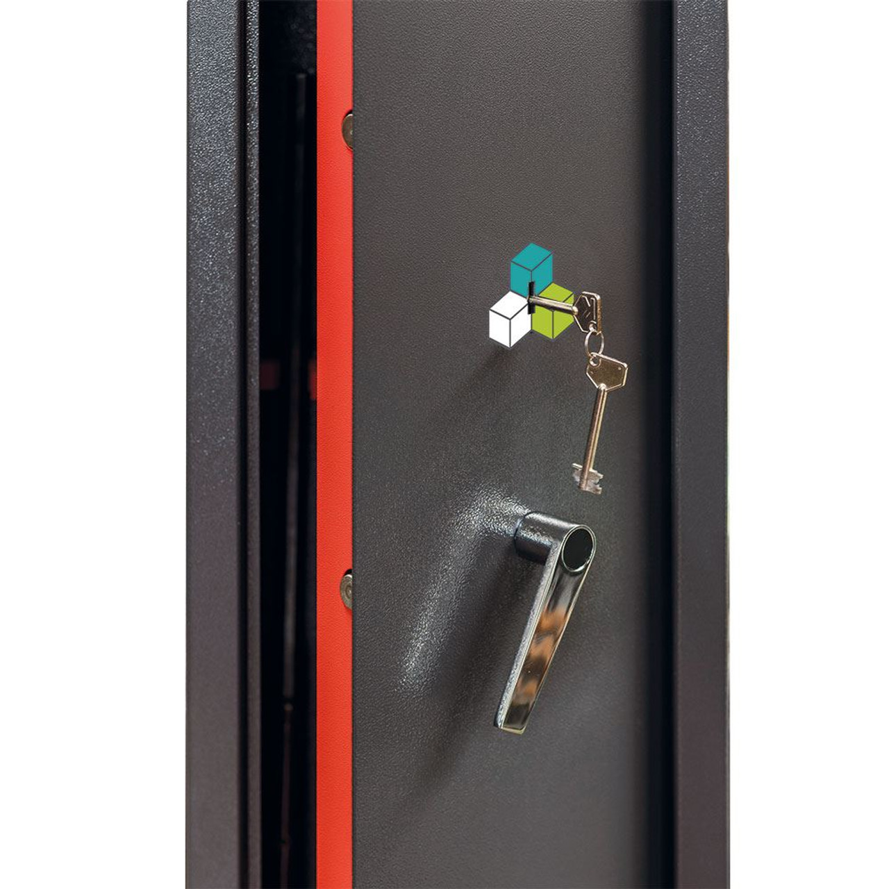 Burton Safes Pioneer 5 Gun Safe Cabinet 5 Rifles with Locking Top Box