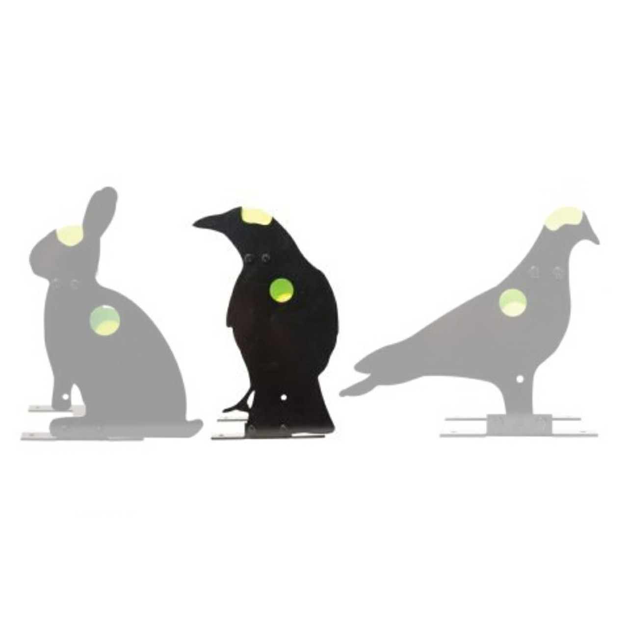 Gr8fun Kill Zone Targets Crow Metal Silhouette with resetting paddles