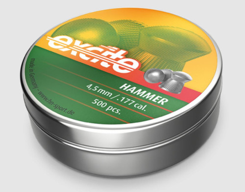 H&N Excite Hammer .177 7.87gr 4.50mm Airgun Pellets Tin of 500