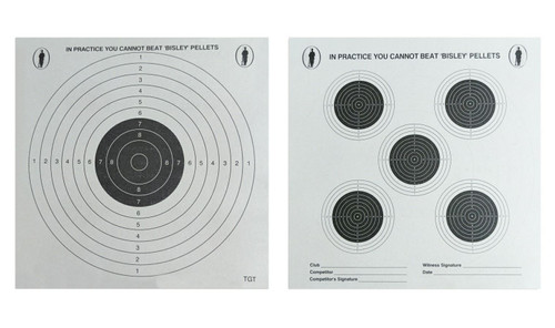 Paper Targets 14cm Pack of 50 Grade 1 by Bisley 5+1 Double Sided