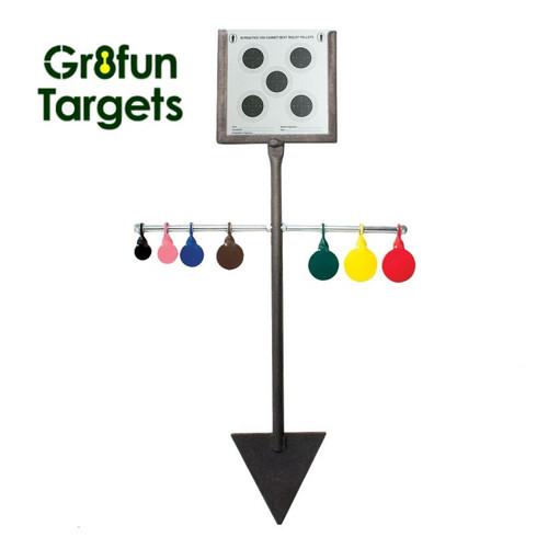 Snooker Match Metal Airgun Target by Gr8fun with 17cm Paper Target Holder