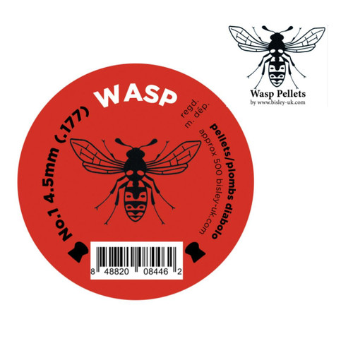 Bisley Wasp Red No.1 Pellets .177 4.5 Airgun Pellets Tin of 500