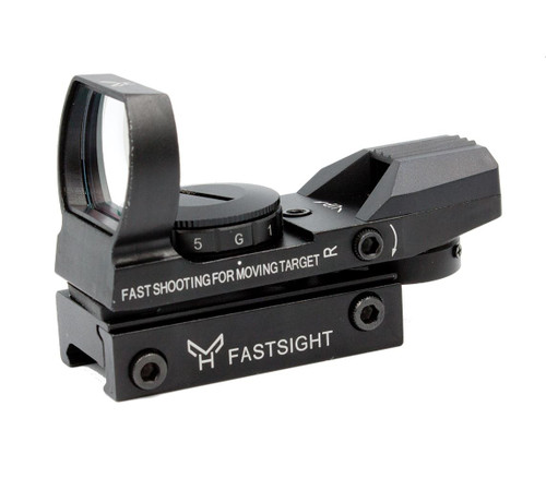 Fast Sight 1x22 Red and Green Dot Weaver mount 4 Reticles