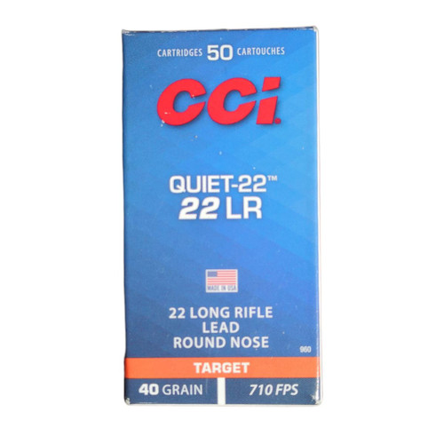 CCI .22LR Quiet-22 Subsonic 40 grain 710fps 50Rnds