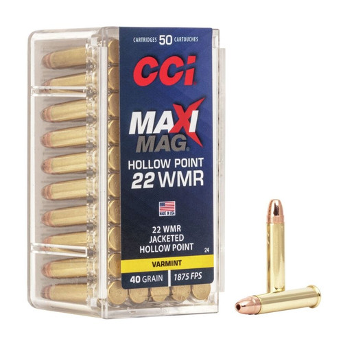 CCi .22 WMR Maxi-Mag Jacketed Hollow Point 40gr 50 Rounds