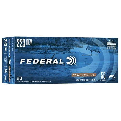 Federal Power Shok .223 REM 55gr Sp 20 Rounds