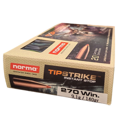 Ammo Norma Tipstrike 140gr .270 WIN 20 rounds Ammo Norma Tipstrike 140gr .270 WIN 20 rounds