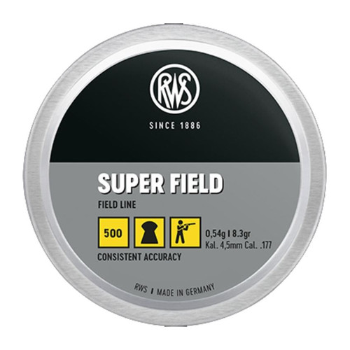 RWS Super Field .177 8.3gr 4.52 Airgun Pellets Tin of 500