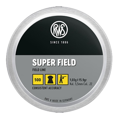 RWS Super Field .22 15gr 5.51 Airgun Pellets Tin of 500