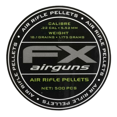 FX Airguns Premium Pellets .22 5.52mm 18.1gr Tin of 500