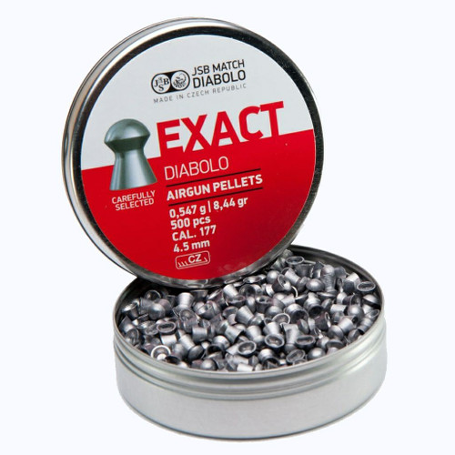 JSB Exact Diabolo .177 4.50mm 8.44gr Airgun Pellets Tin of 500 JSB Exact Diabolo .177 4.50mm 8.44gr Airgun Pellets Tin of 500