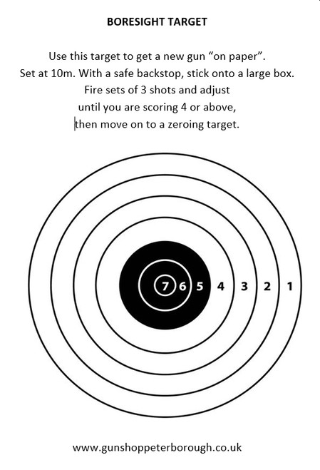 Printable Bore Sight Target