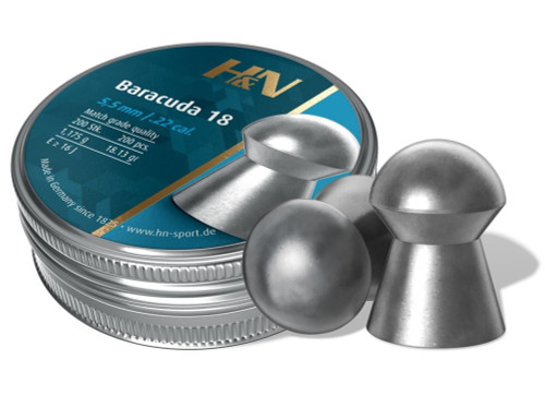 H&N Baracuda 18 Airgun Pellets 5.52mm .22 Tin of 200