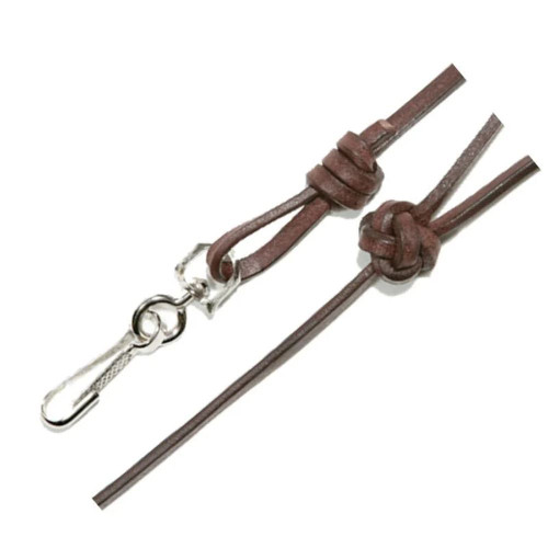 Bisley Bootlace Leather Whistle Lanyard Dark Tan Hand made