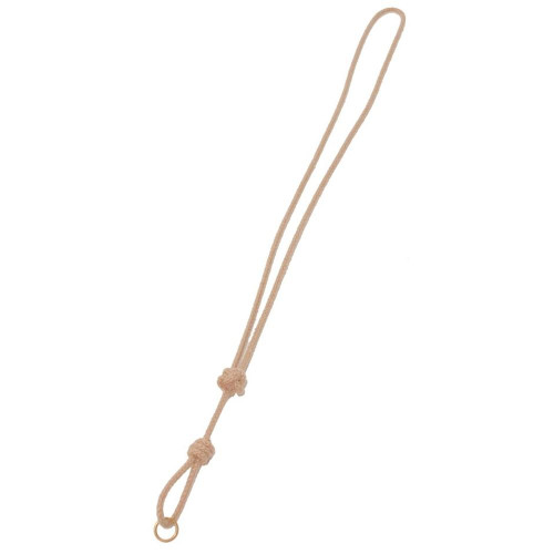 Bisley Natural cord whistle lanyard with brass ring.