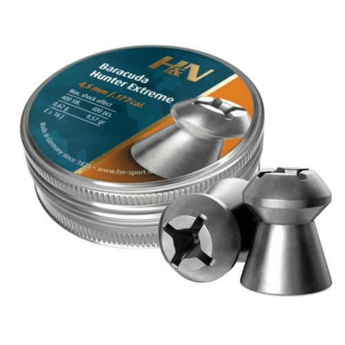 H&N Baracuda Hunter Extreme Airgun Pellets 4.50mm .177 Tin of 400 H&N Baracuda Hunter Extreme Airgun Pellets 4.50mm .177 Tin of 400