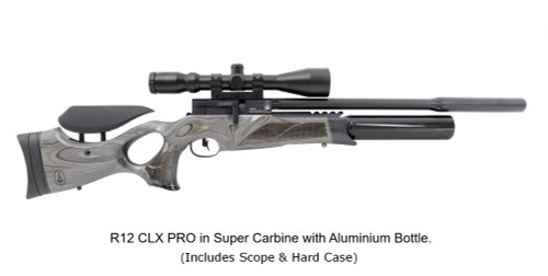 R12 CLX PRO Super Carbine Grey Laminate Combo .177