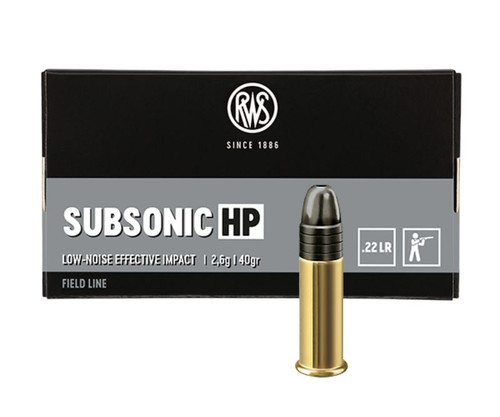 RWS Subsonic HP 40gr .22LR Box of 50