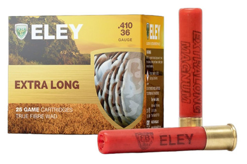 Extra long .410 Magnum 3" 18g 6 shot Fibre per Box of 25 Extra long .410 Magnum 3" 18g 6 shot Fibre per Box of 25