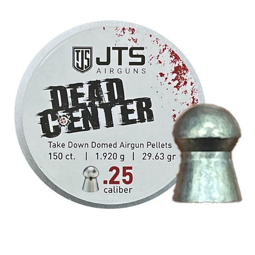 JTS Dead Center 29.6gr .25 Airgun Pellets Tin of 150