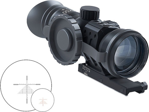 Immersive Optics 14x50 Prismatic Rifle Scope Mildot Extended MOA Adj. Mounts