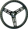 Longacre Steering Wheel 15in Dished Drilled Black - LON52-56838