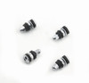 Mr. Gasket Chrome Tire Valves (4pk) Short Screw-On Mount - MRG1957