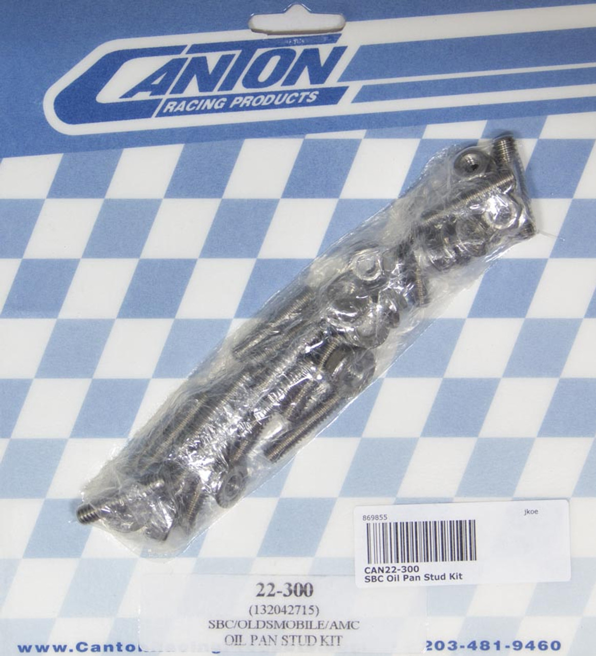 Canton SBC Oil Pan Stud Kit Stainless 6pt - CAN22-300