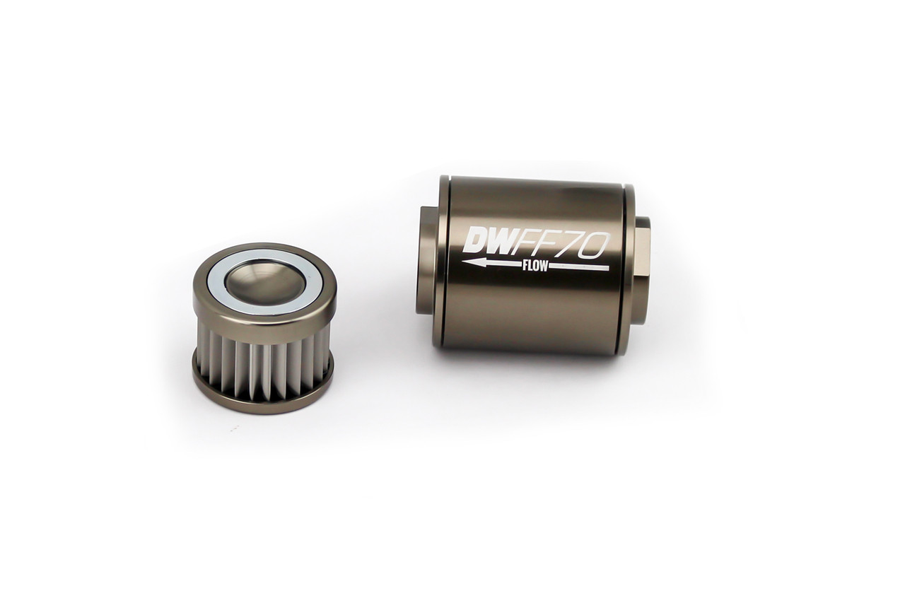 Deatschwerks Fuel Filter 8an Female ORB Ports 70mm Length - DWK8-03-070-100K