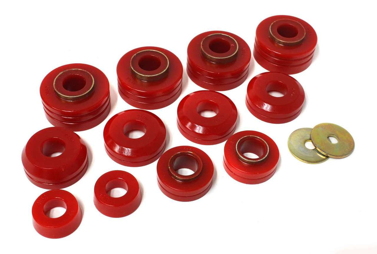 Energy Suspension Ford Body Mounts - Red  - ENE4-4104R