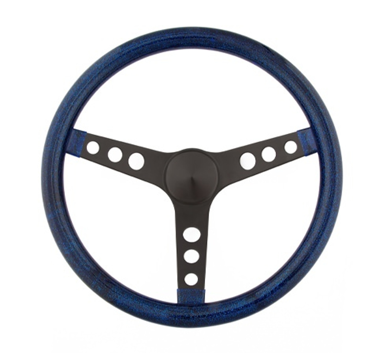 Grant Steering Wheel Mtl Flake Blue/Spoke Blk 13.5 - GRT8456