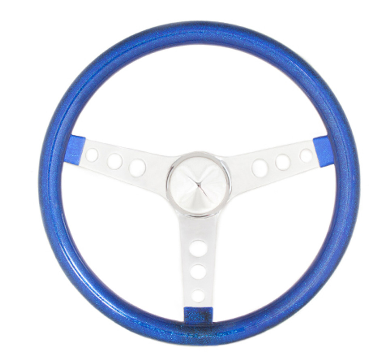 Grant Steering Wheel Mtl Flake Blue/Spoke Chrm 15 - GRT8466