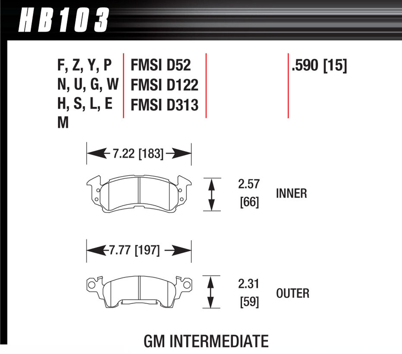 Hawk Full Size GM HT-10  - HAWHB103S590