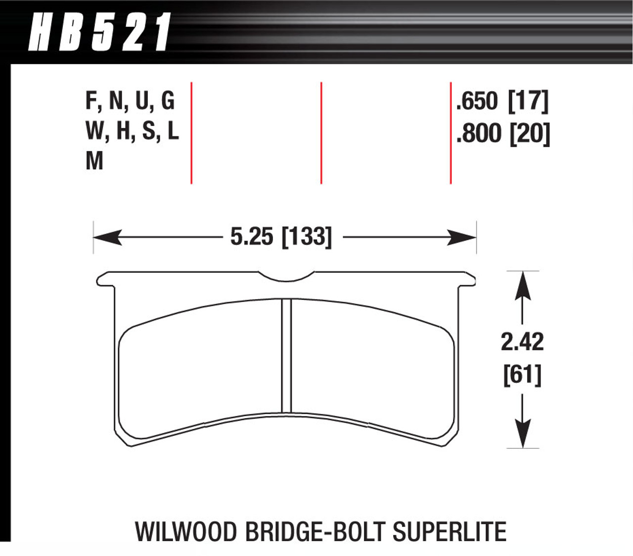 Hawk SL Bridgebolt DTC-70  - HAWHB521U800