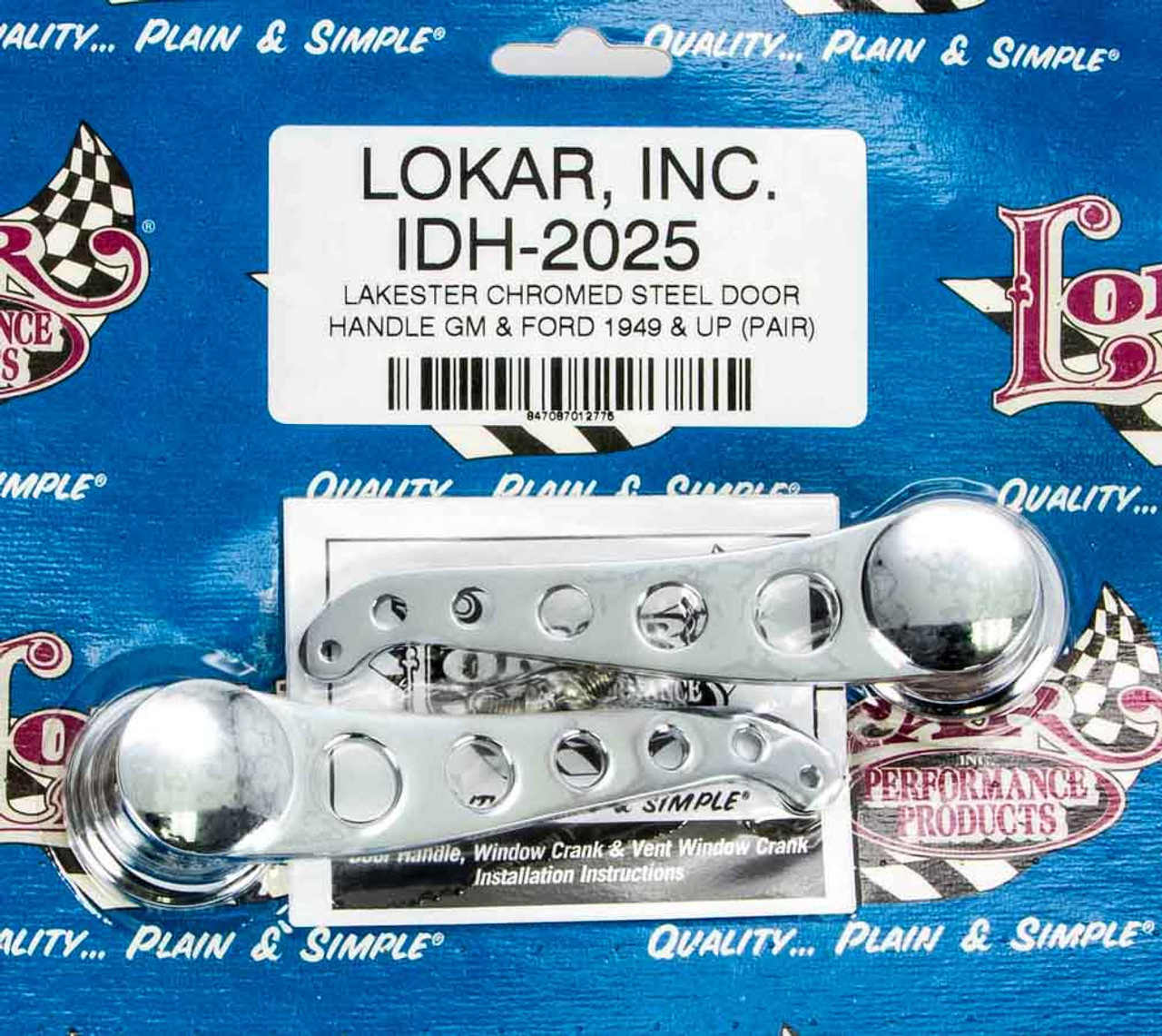 Lokar 49-Up GM/Ford Door Handles Chrome Pair - LOKIDH-2025