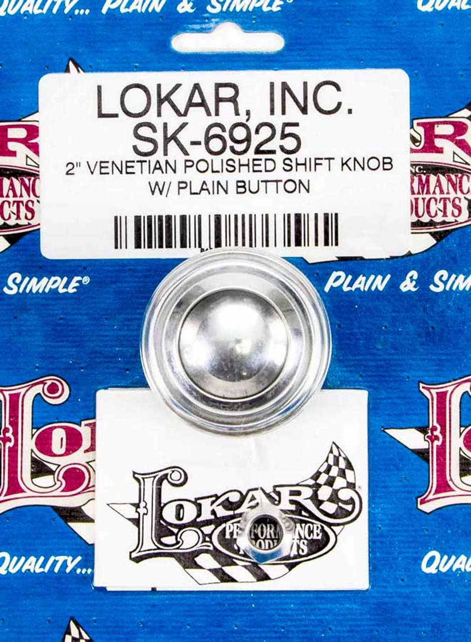 Lokar 2in Shift Knob Venetian Polished w/Button - LOKSK-6925