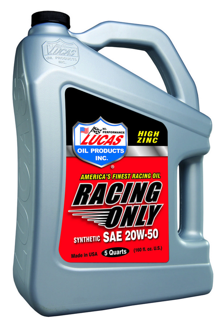 Lucas Synthetic Racing Oil 20w50 - 5 Quart Bottle - LUC10616