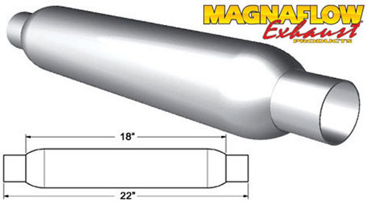 Magnaflow Glass Pack Muffler 2in Aluminized Small - MAG18124