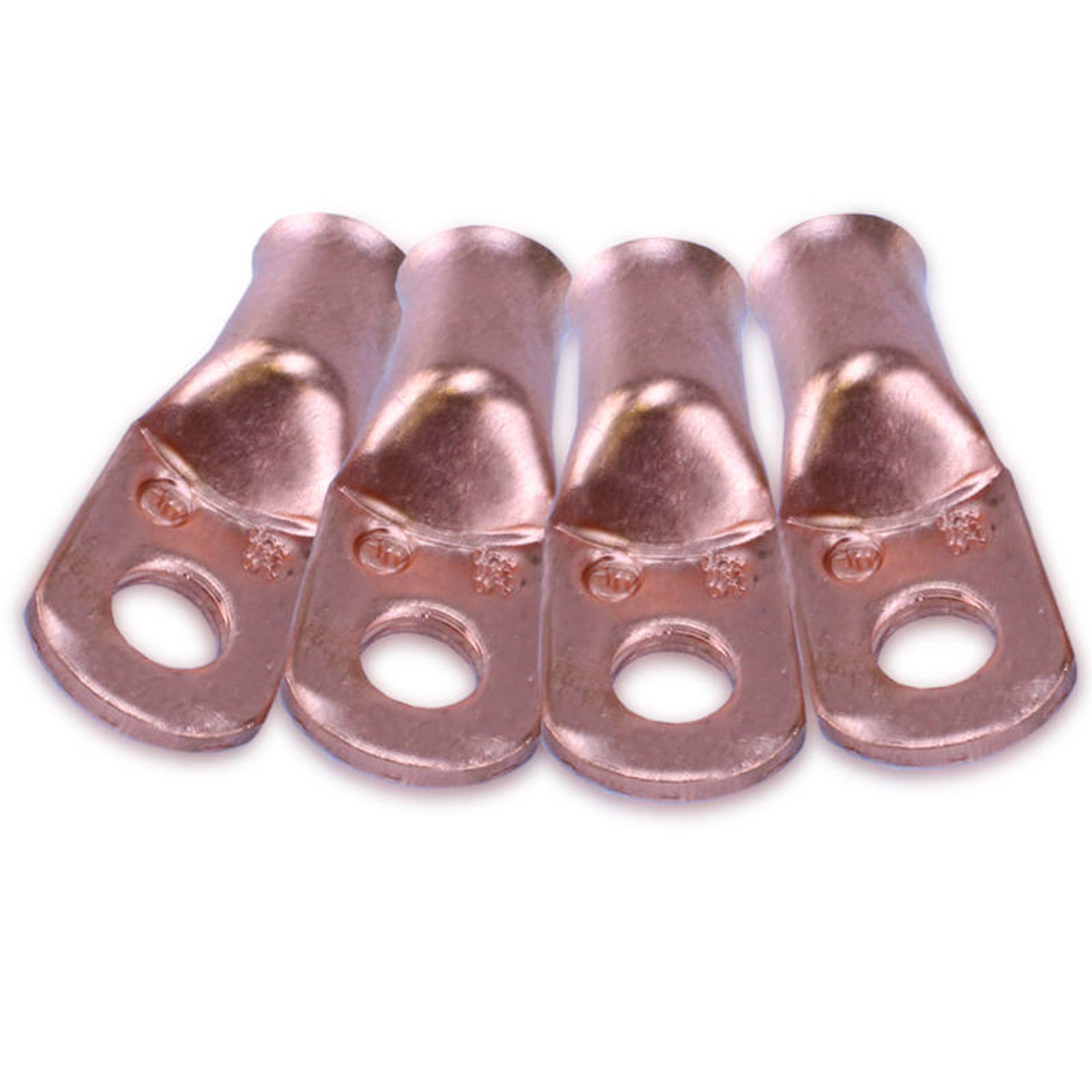 Mechman 1/0 Gauge Copper Cable End 3/8in Hole 4 Pack - MECCR1038