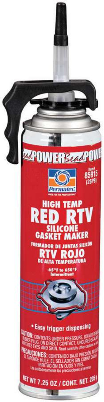 Permatex Powerbead Red RTV Silicone 7.25oz - PEX85915