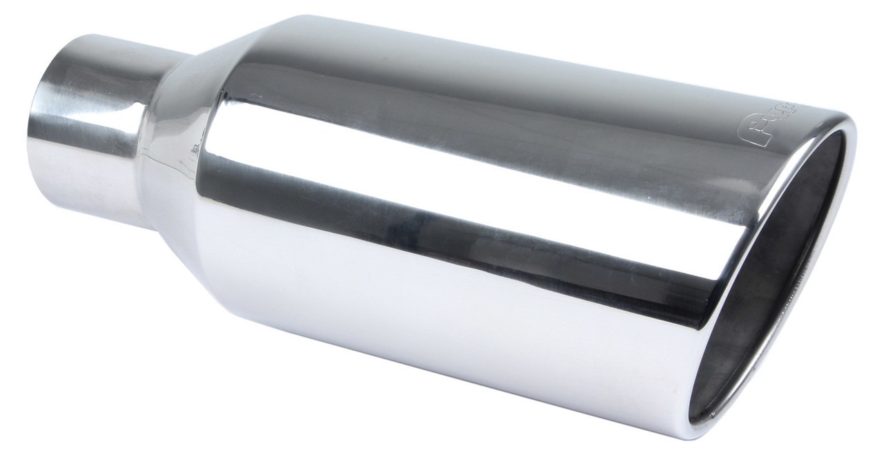 Pypes Exhaust Tip 4in x 7in 18in L Polished Weld-on - PYPEVT407