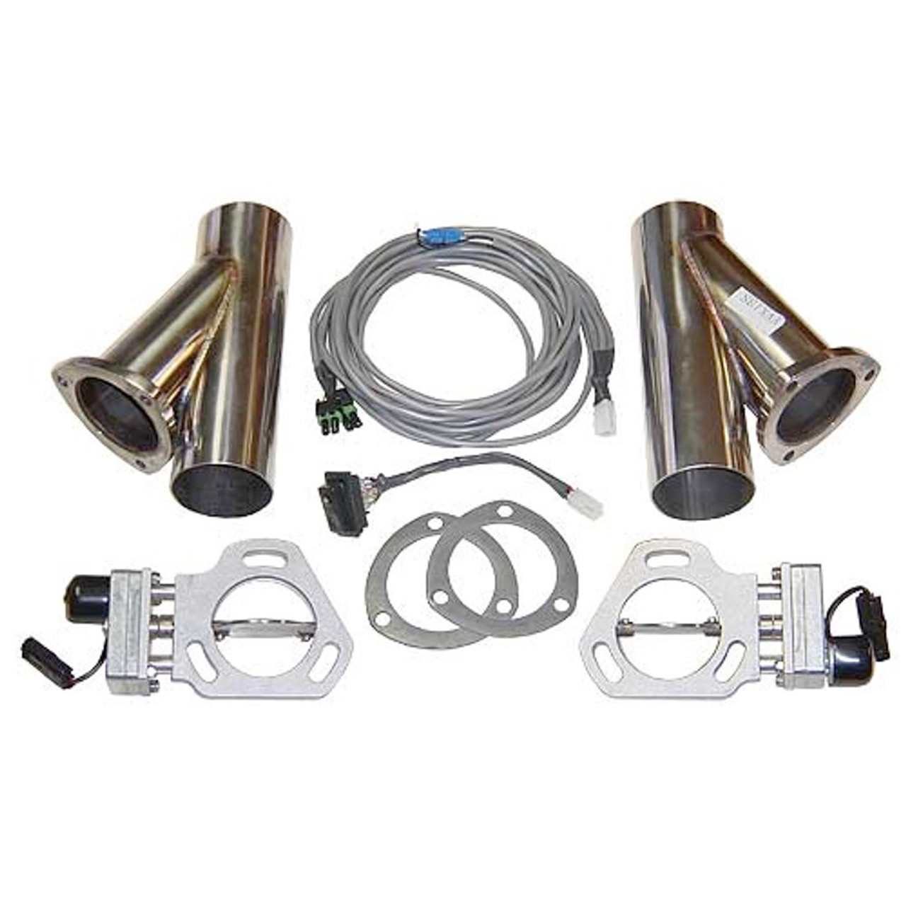 Pypes Exhaust Cutout Kit Dual w/YPipe 2.5in Pair - PYPHVE10K