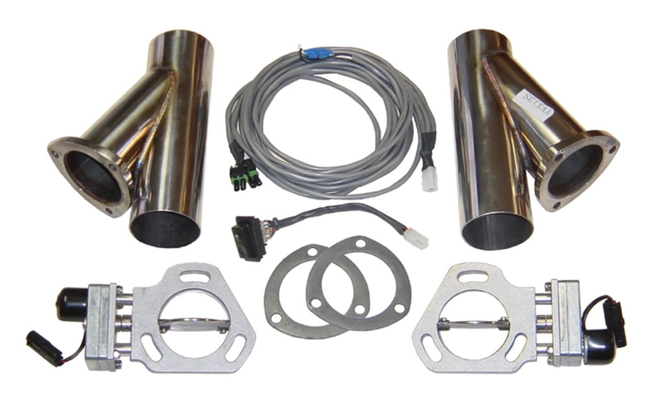 Pypes Dual Electric Exhaust Cutout 3in w/Y-Pipes - PYPHVE10K3