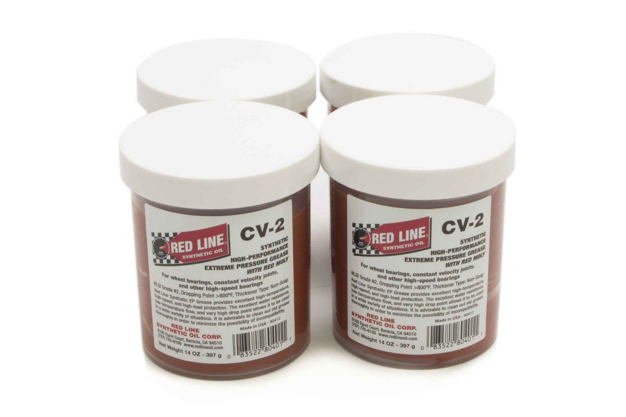 Redline CV-2 Synthetic Grease Case/4-14oz Jars - RED80421