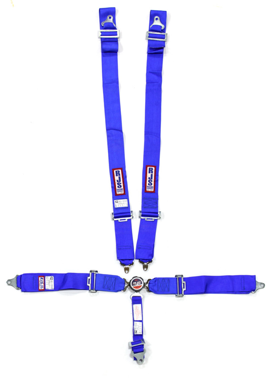 RJS 5 Pt Harness System Q/R Blue Roll Bar 2in - RJS1034103